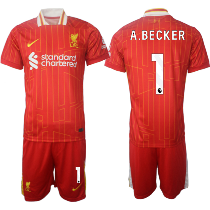 Men 2024-2025 Club Liverpool home red #1 Soccer Jersey->->Soccer Club Jersey